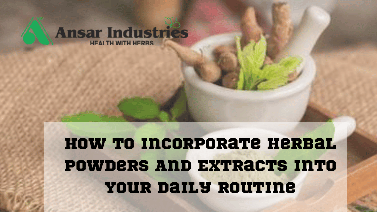 How-To-Incorporate-Herbal-Powders-And-Extracts-Into-Your-Daily-Routine | Herbal-Powder | Herbal-Extract | Ansar-Industries